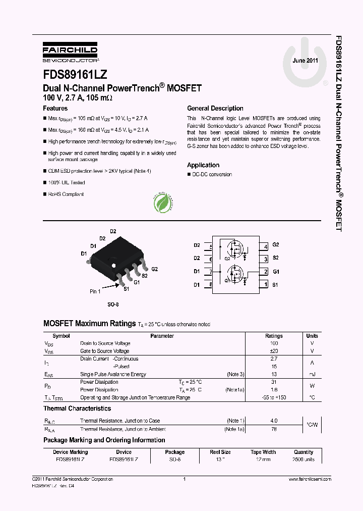 FDS89161LZ_6602420.PDF Datasheet