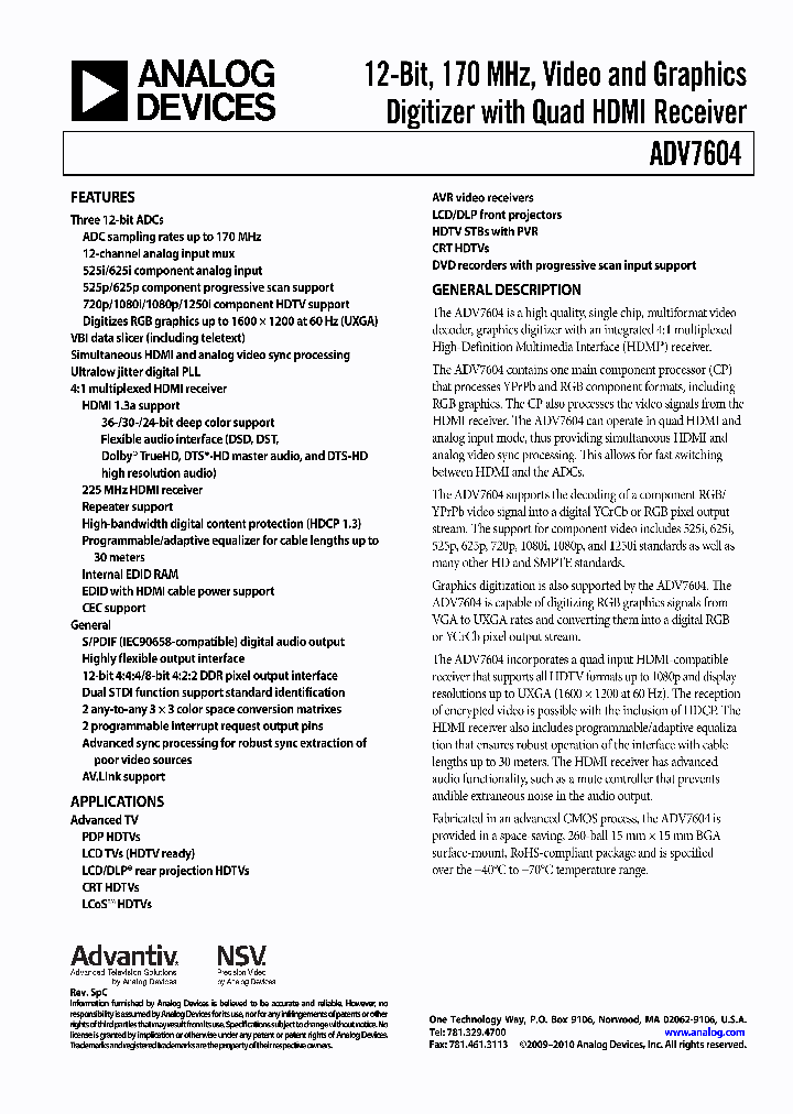 EVAL-ADV7604EB1Z_6602687.PDF Datasheet