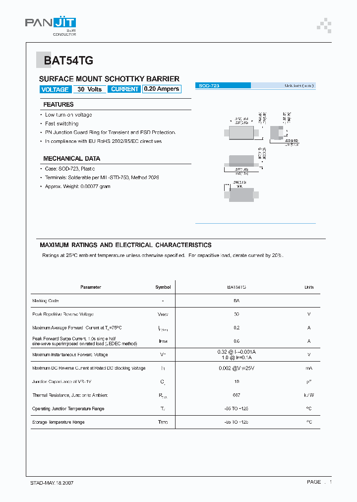 BAT54TG_6602849.PDF Datasheet