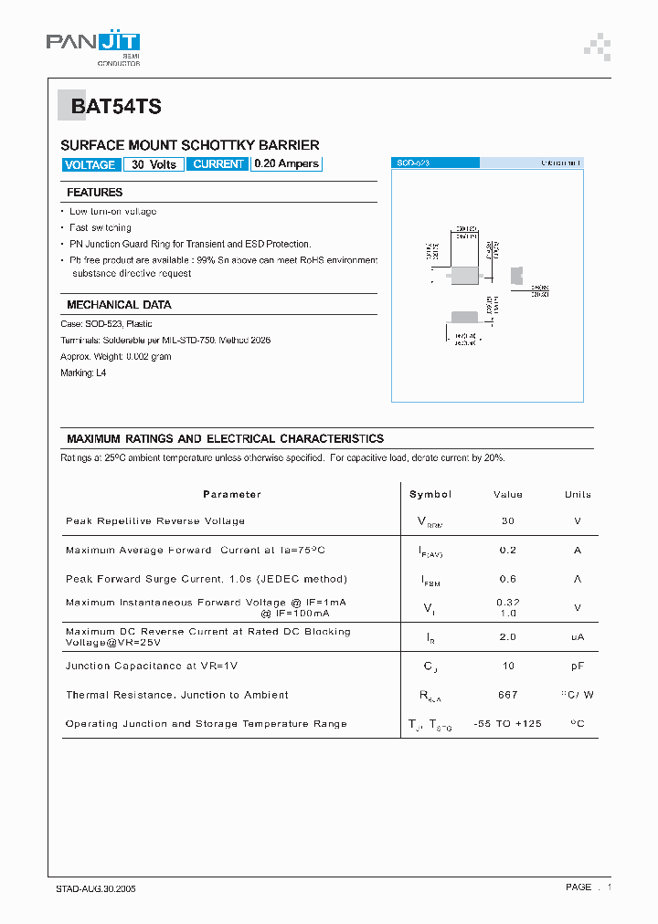 BAT54TS_6602852.PDF Datasheet