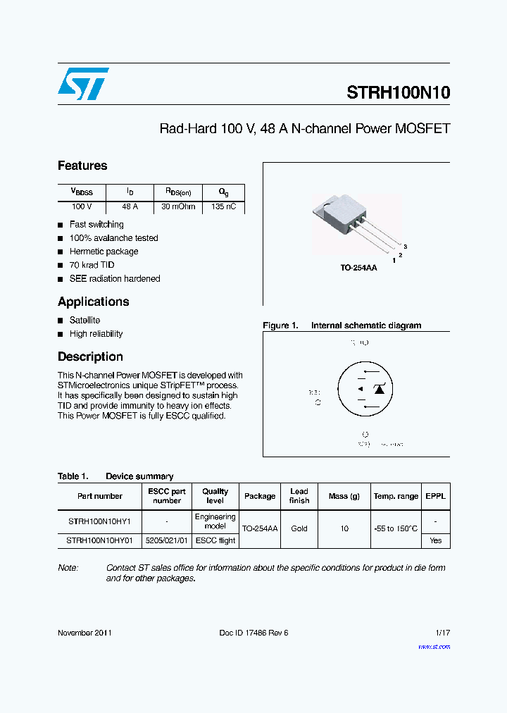 STRH100N10_6605529.PDF Datasheet