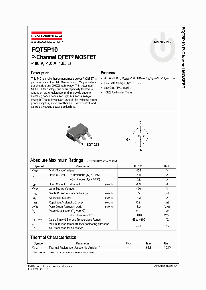FQT5P10TF_6606498.PDF Datasheet