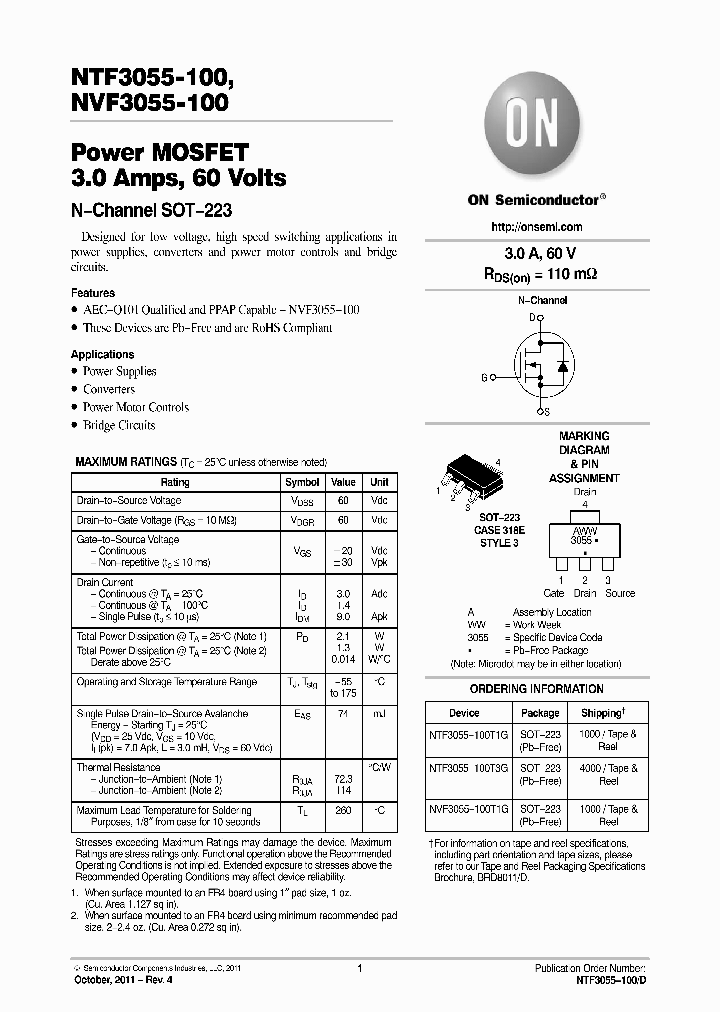 NVF3055-100T1G_6606840.PDF Datasheet