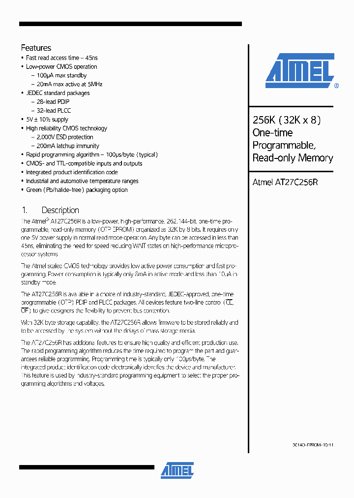 AT27C256R-45JU_6607811.PDF Datasheet