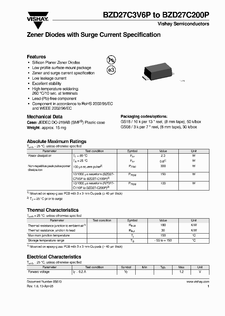 BZD27C10PGS08_6608140.PDF Datasheet