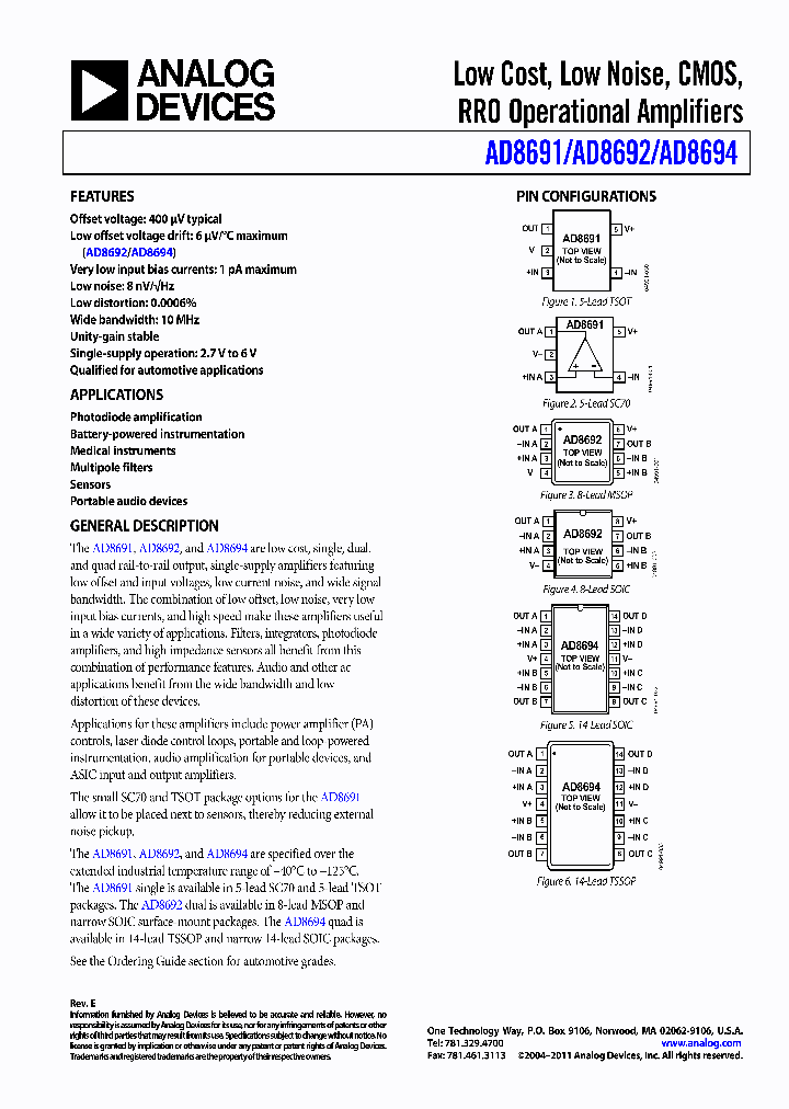 AD8692WARMZ-REEL_6611155.PDF Datasheet