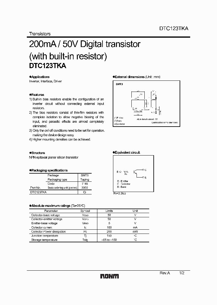 DTC123TKAT146_6610262.PDF Datasheet