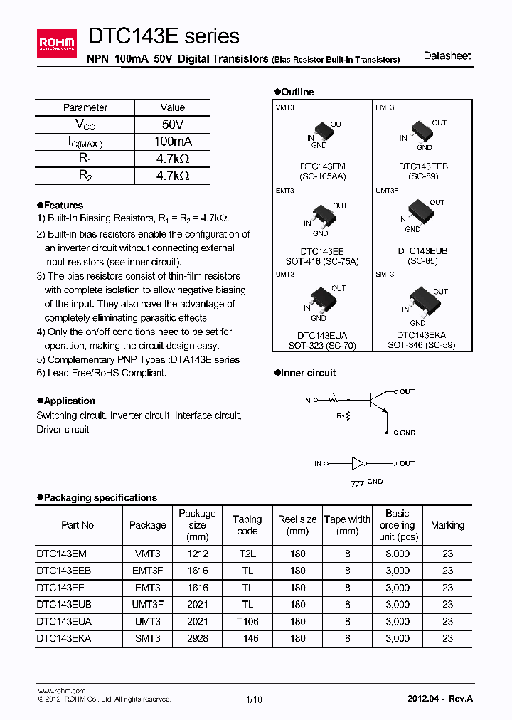 DTC143EKAT146_6610263.PDF Datasheet
