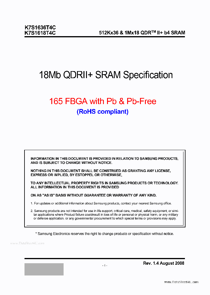 K7S1618T4C_6609159.PDF Datasheet