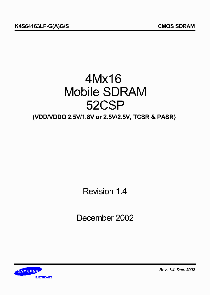 K4S64163LF-AG15_6612002.PDF Datasheet