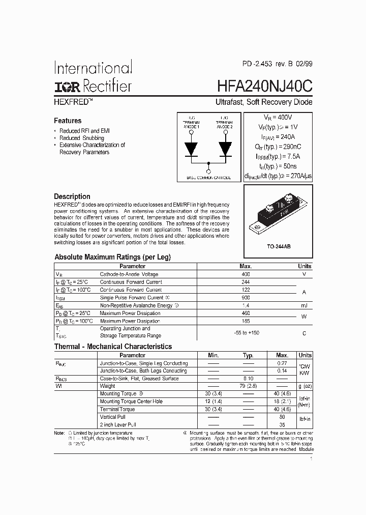 HFA240NJ40C_6608513.PDF Datasheet