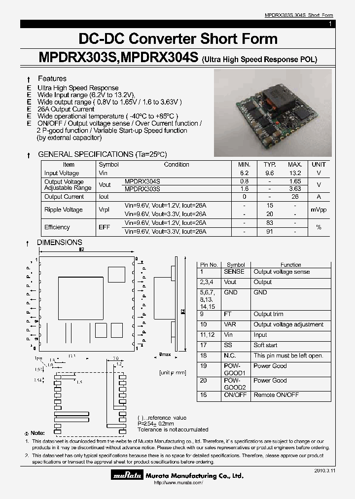 DRX304S_6610341.PDF Datasheet