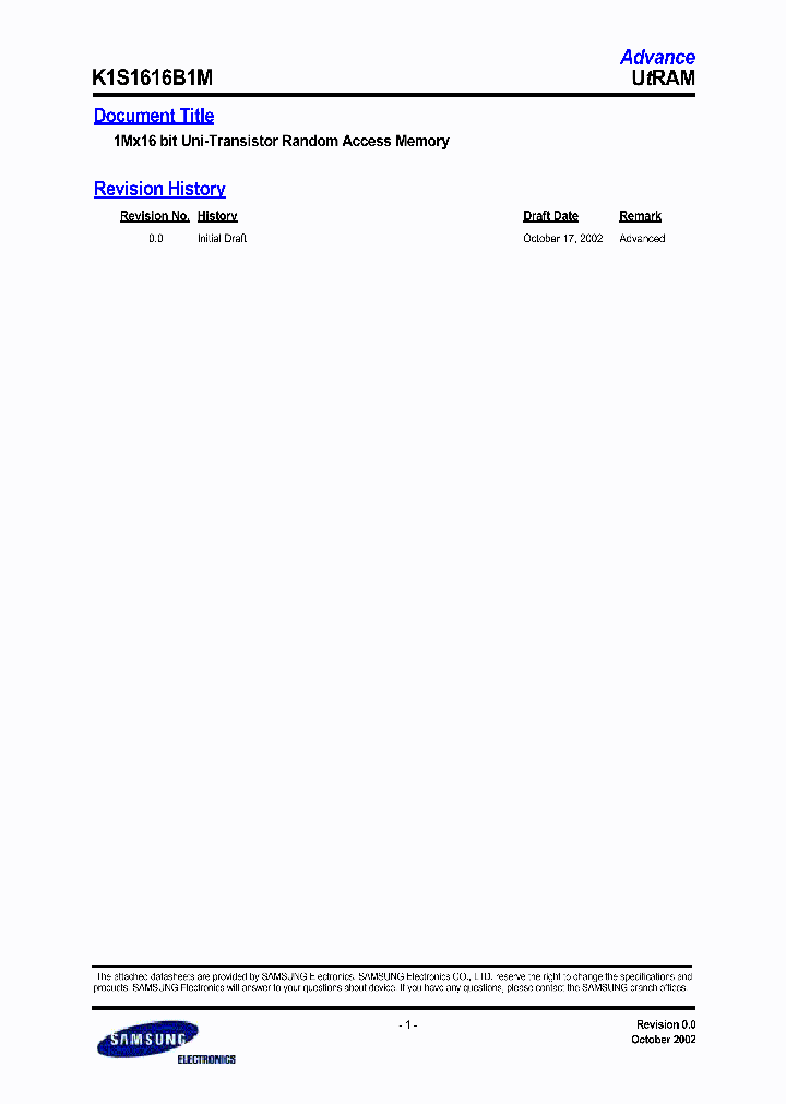 K1S1616B1M-EI85_6609499.PDF Datasheet