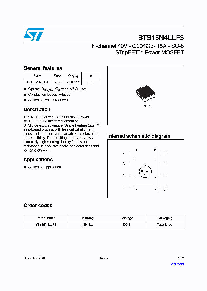 STS15N4LLF3_6614268.PDF Datasheet