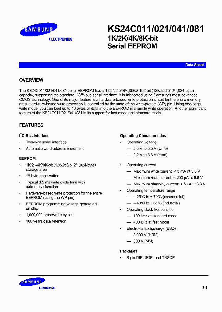 KS24C011CS_6609291.PDF Datasheet