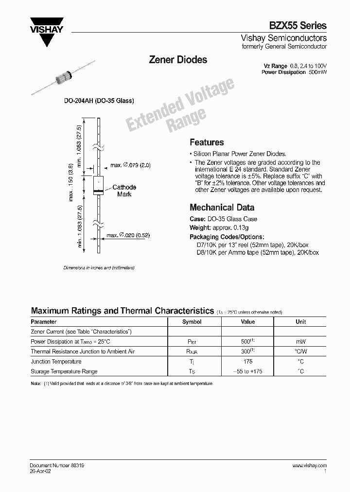 BZX55-C82_6614482.PDF Datasheet