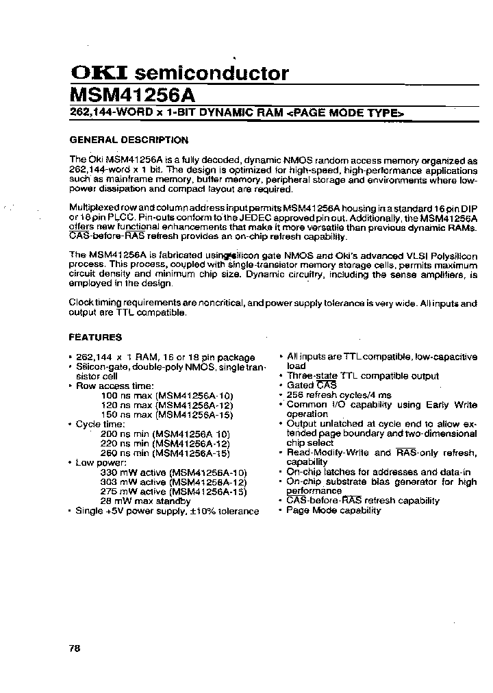 MSM41256A-15JS_6615720.PDF Datasheet