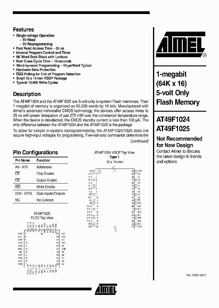 AT49F1024-50VC_6616711.PDF Datasheet