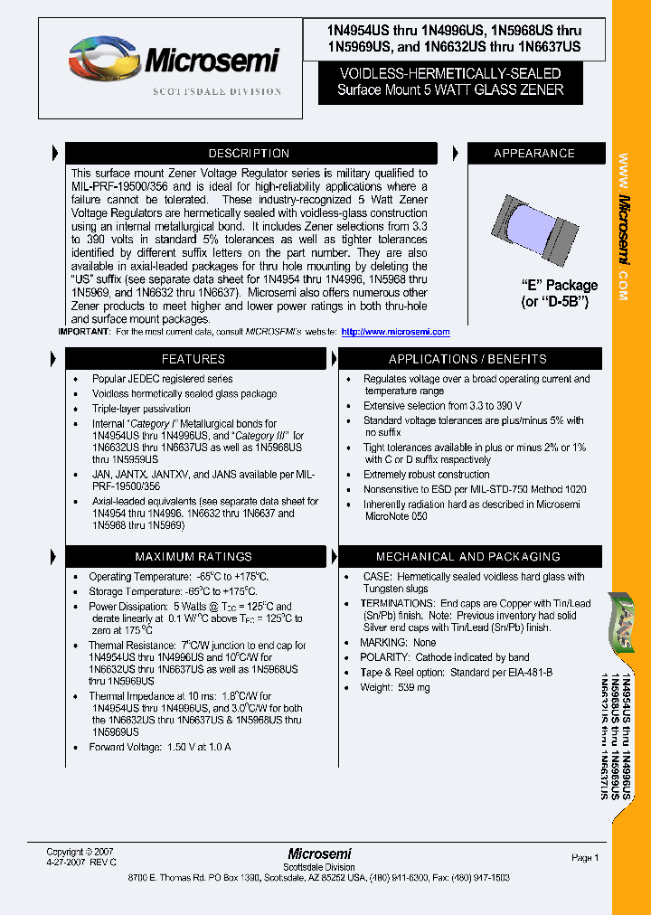JANS1N4970DUS_6616045.PDF Datasheet