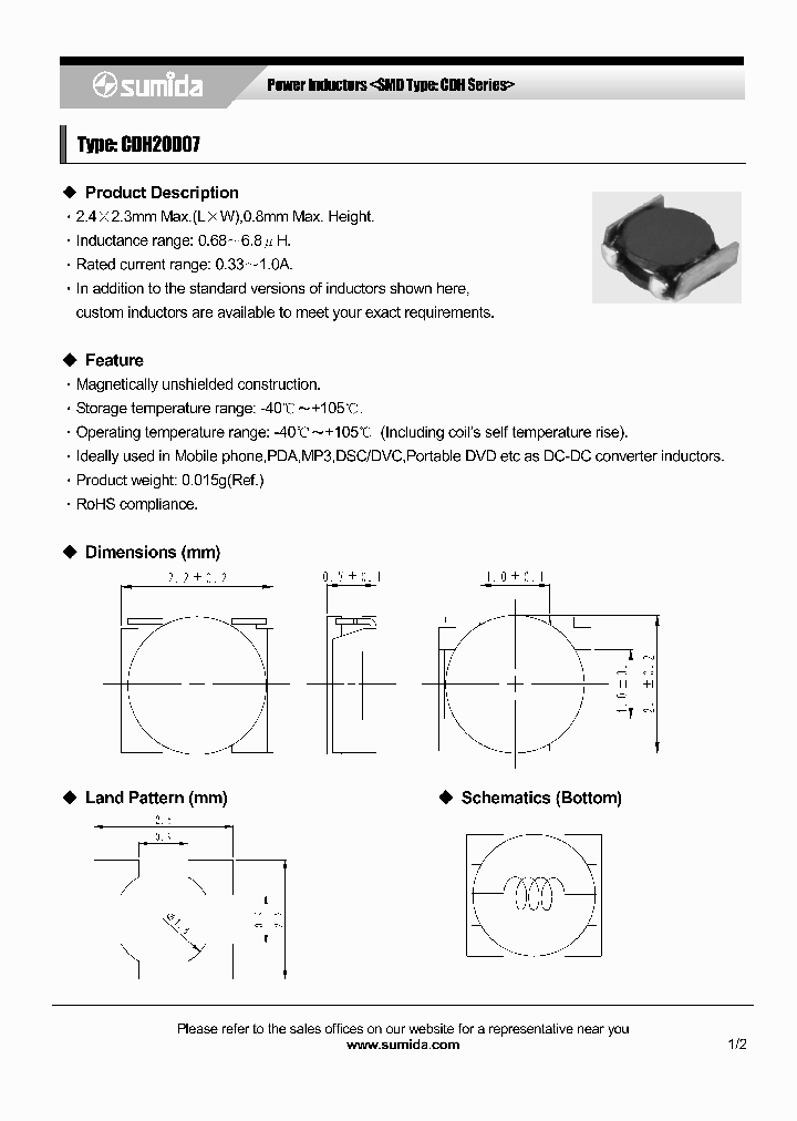 CDH20D07NP-4R7MB_6615732.PDF Datasheet