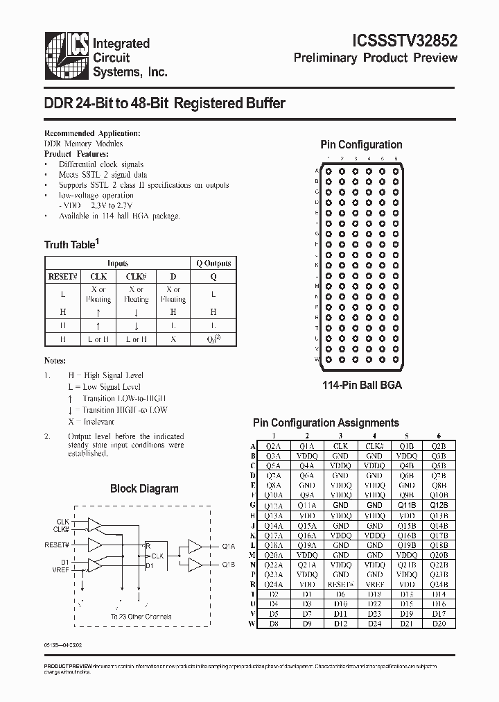 ICSSSTV32852YFT-LF_6617080.PDF Datasheet
