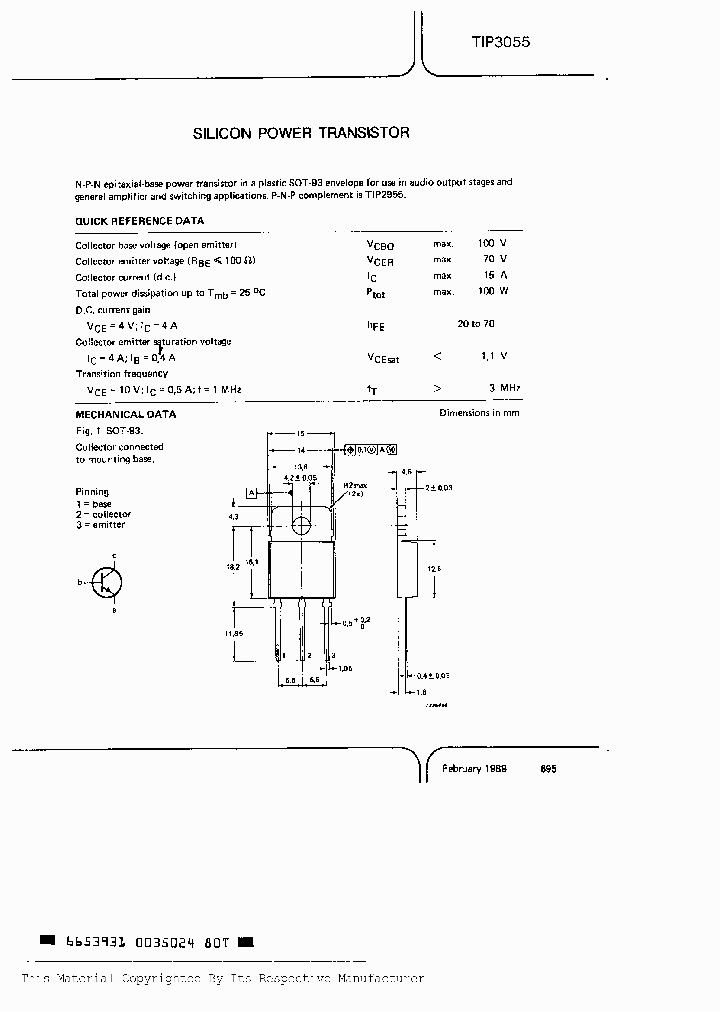 TIP3055_6621659.PDF Datasheet