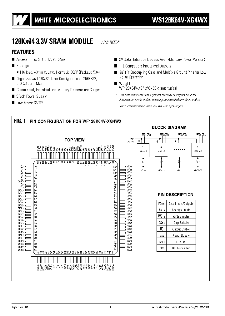 WS128K64V-25G4WI_6619797.PDF Datasheet