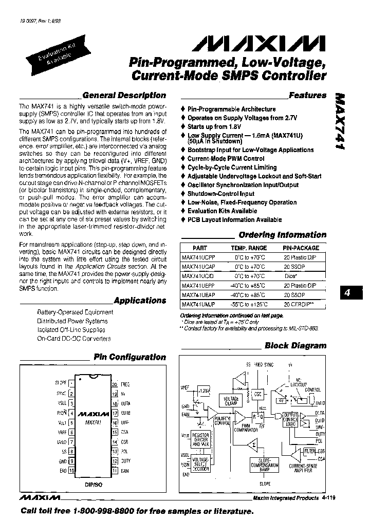 MAXIMINTEGRATEDPRODUCTSINC-MAX741NEAP-T_6618331.PDF Datasheet
