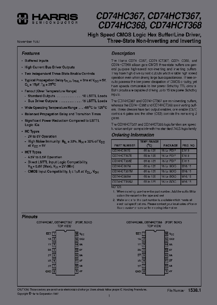 CD74HC367M_6622681.PDF Datasheet