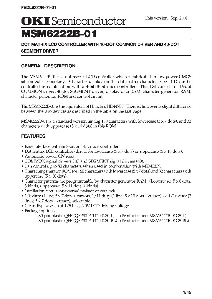 MSM6222B-01GS-BL_6619406.PDF Datasheet