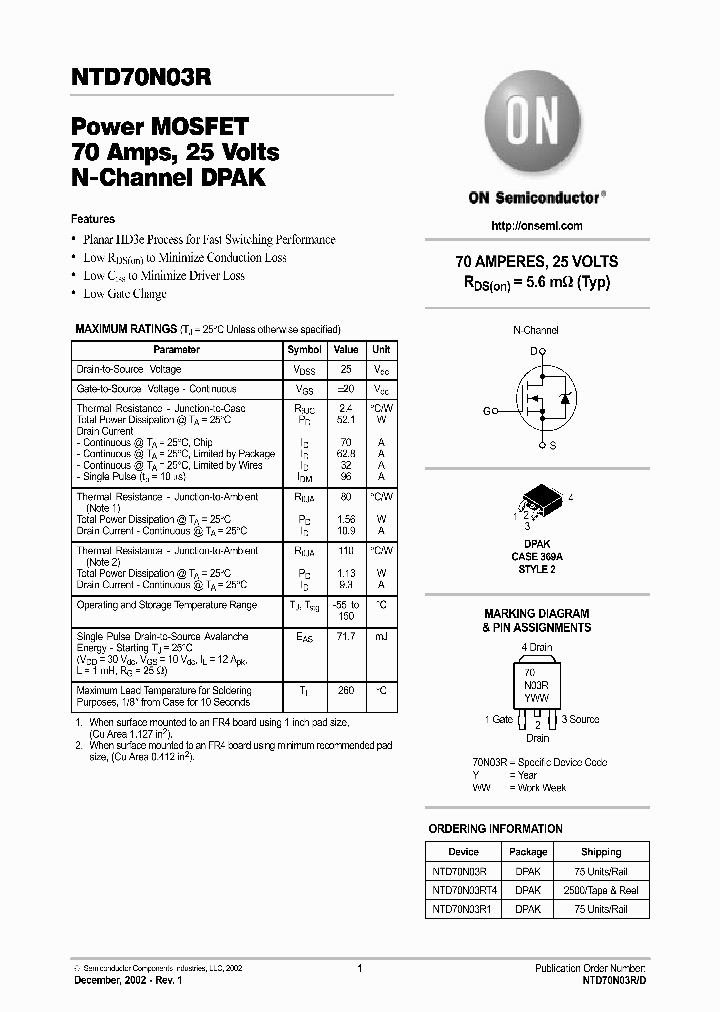 NTD70N03R1_6623593.PDF Datasheet