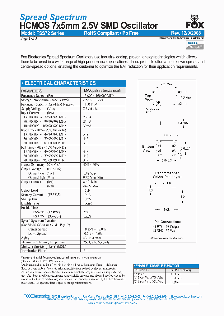 FSS72BCLR-10625_6624624.PDF Datasheet