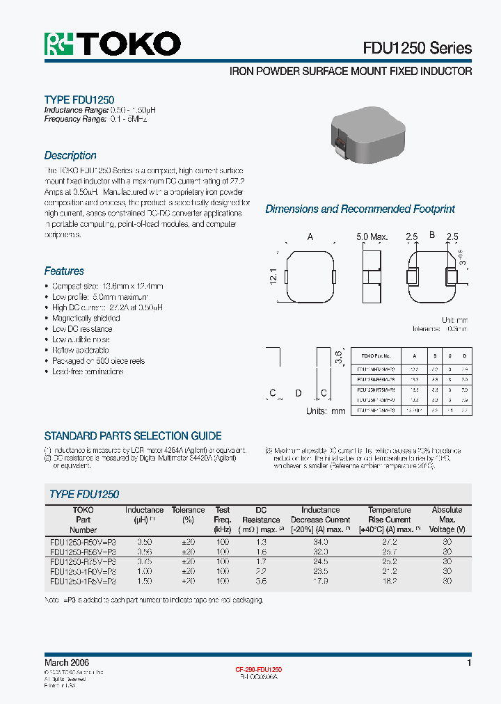 FDU1250-1R5MP3_6622882.PDF Datasheet