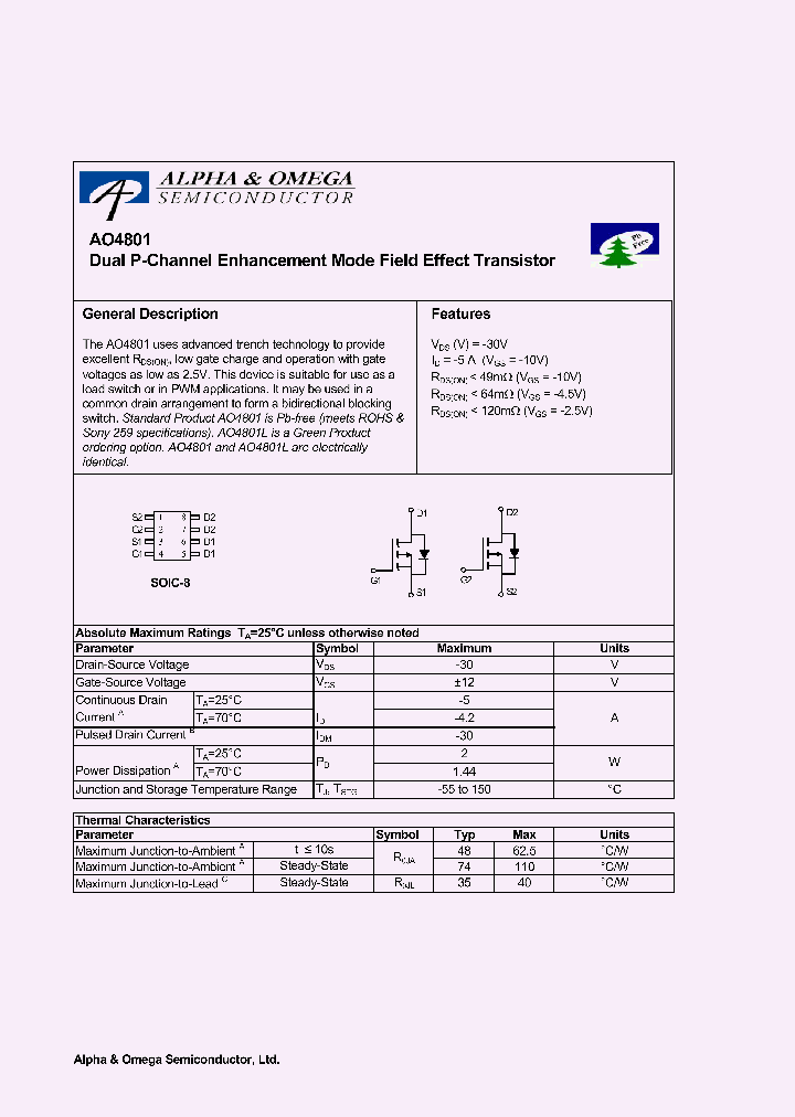 ALPHA-AO4801L_6625101.PDF Datasheet