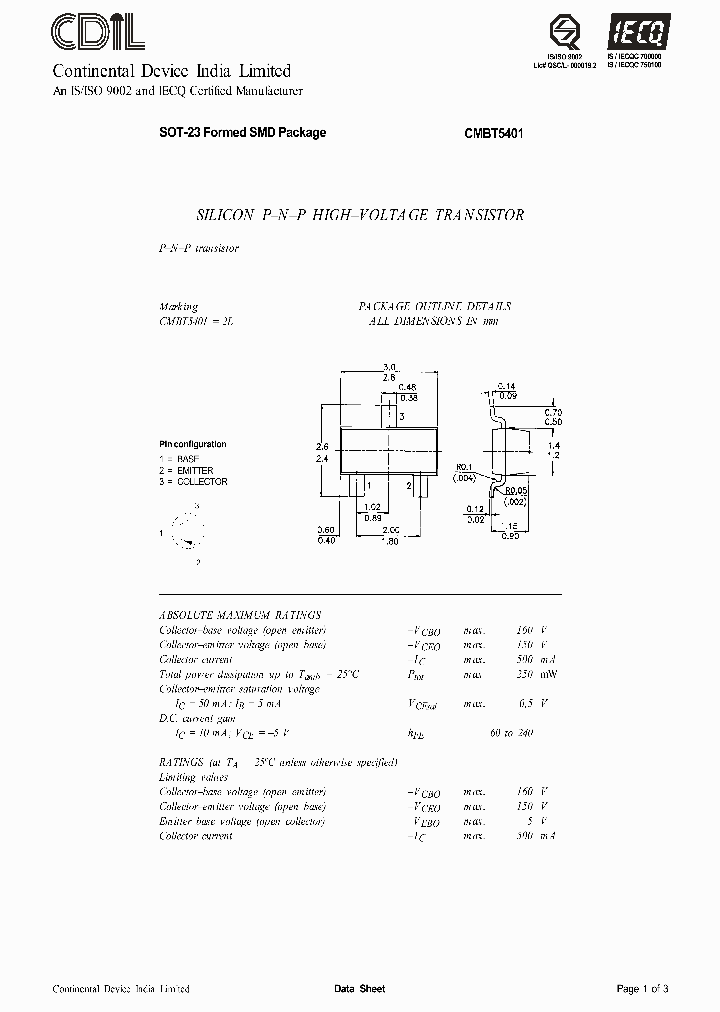 CMBT5401_6625678.PDF Datasheet