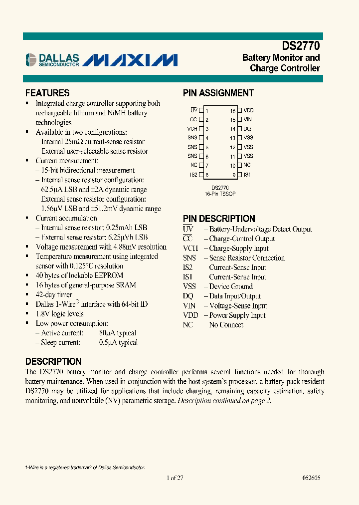 DS2770AETAMPR_6624013.PDF Datasheet