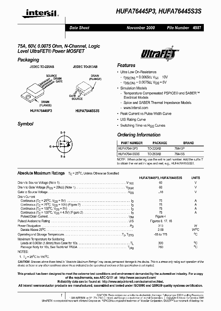 HUFA76445P3_6626246.PDF Datasheet