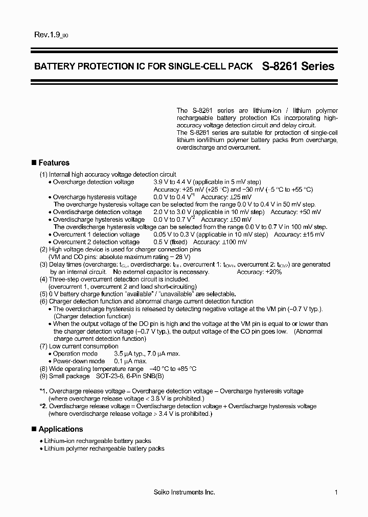 S-8261AARMD-G2R-T2_6627482.PDF Datasheet