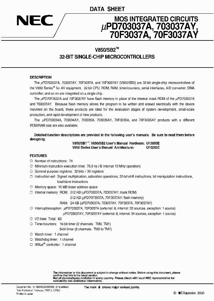 UPD703037AGF-XXX-3BA-A_6627995.PDF Datasheet