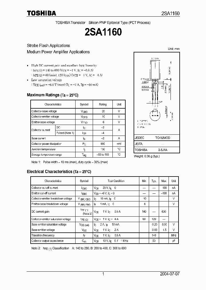 2SA1160-C_6629444.PDF Datasheet