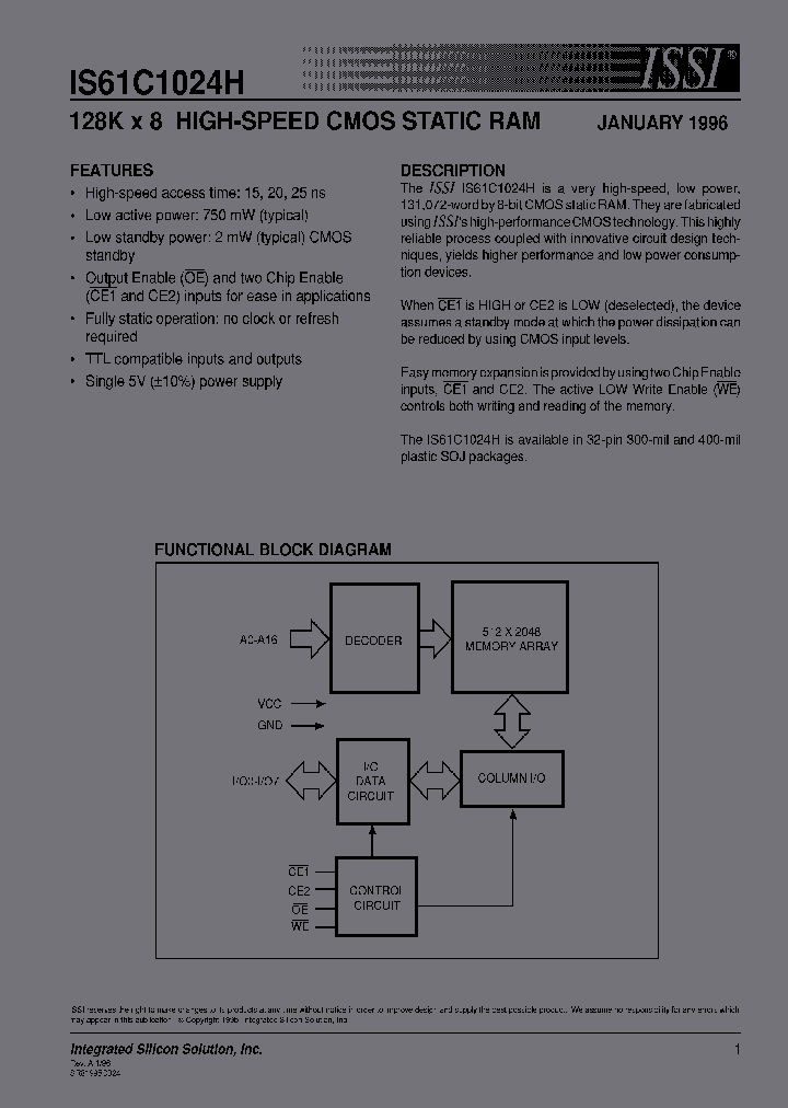 IS61C1024H-15K_6629713.PDF Datasheet