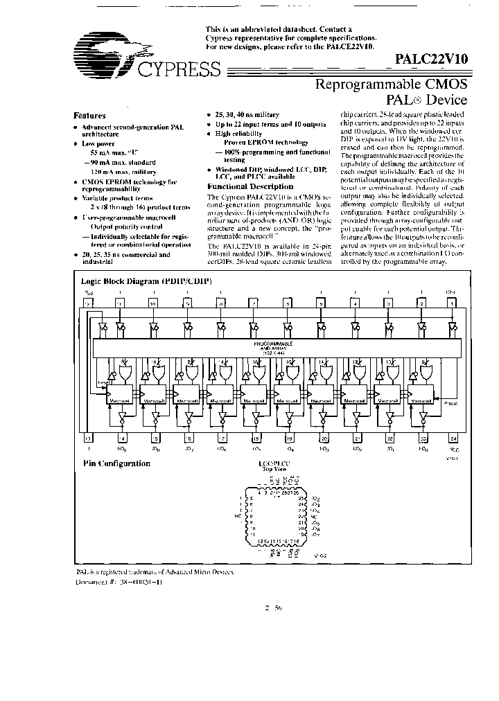 PALC22V10-20JIR_6631771.PDF Datasheet