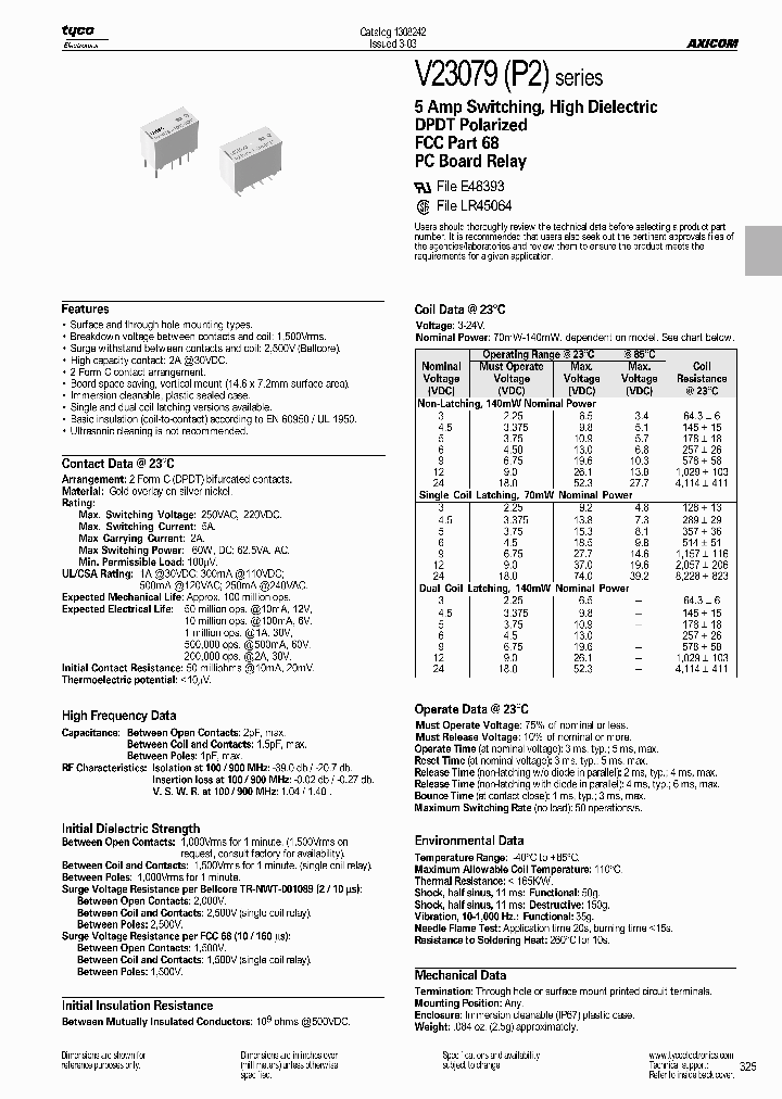 V23079H1205B301_6632714.PDF Datasheet