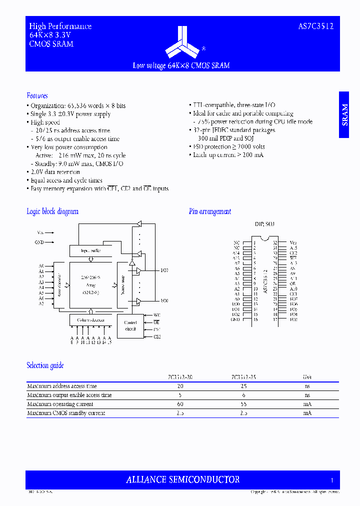 AS7C3512-25JC_6633646.PDF Datasheet