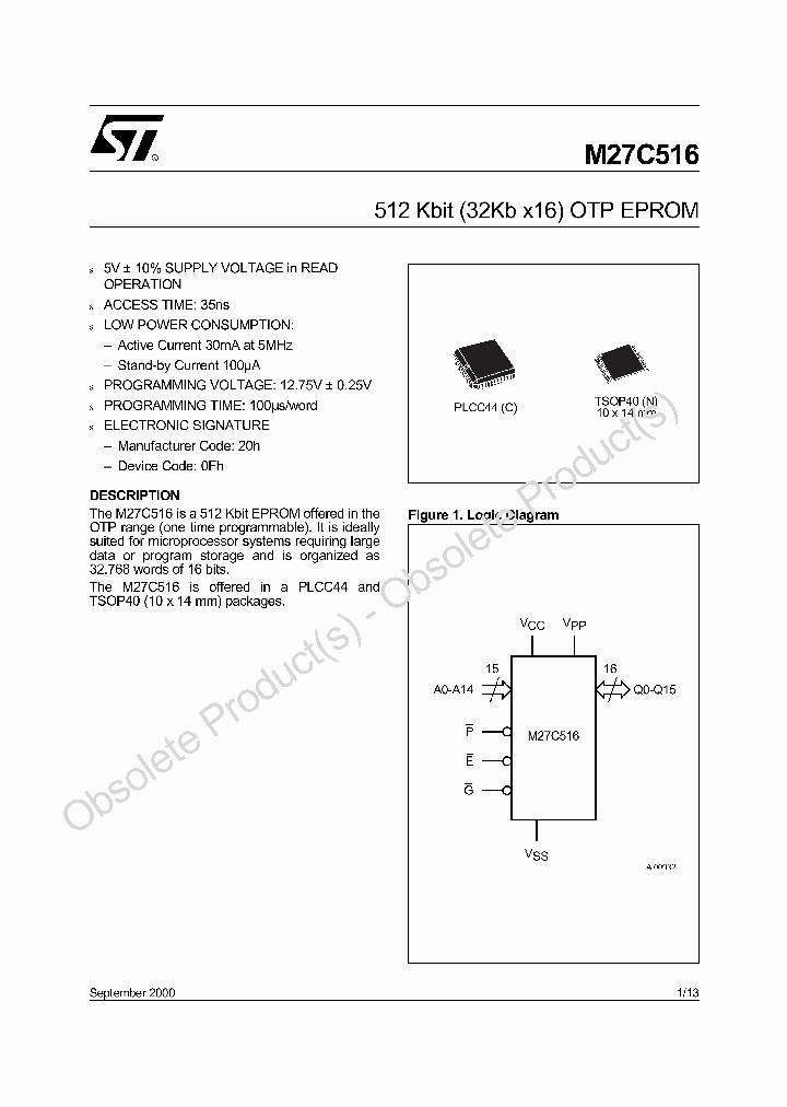 M27C516-10XC6TR_6632238.PDF Datasheet
