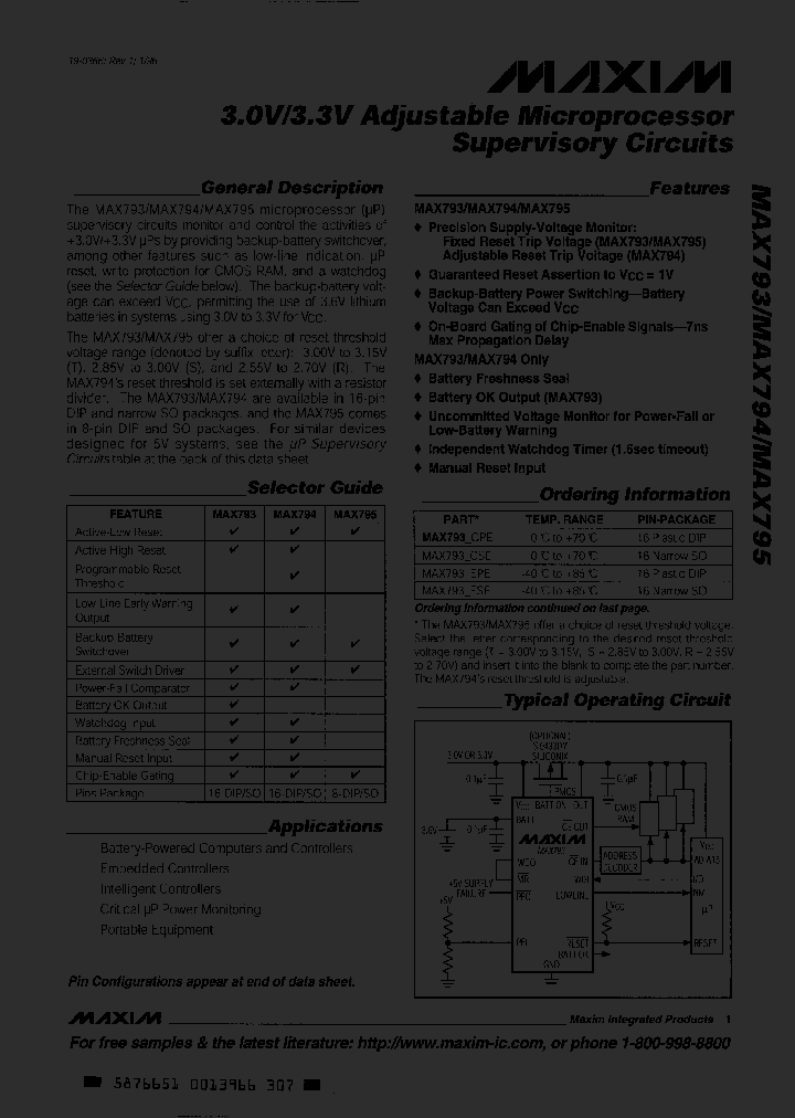 MAX794ESA_6628910.PDF Datasheet