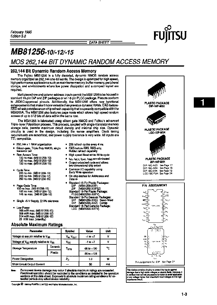 MB81256-15Z_6631263.PDF Datasheet