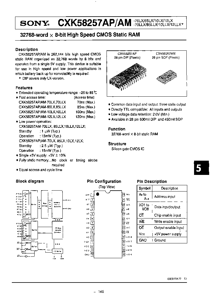CXK58257AP-12LX_6634836.PDF Datasheet