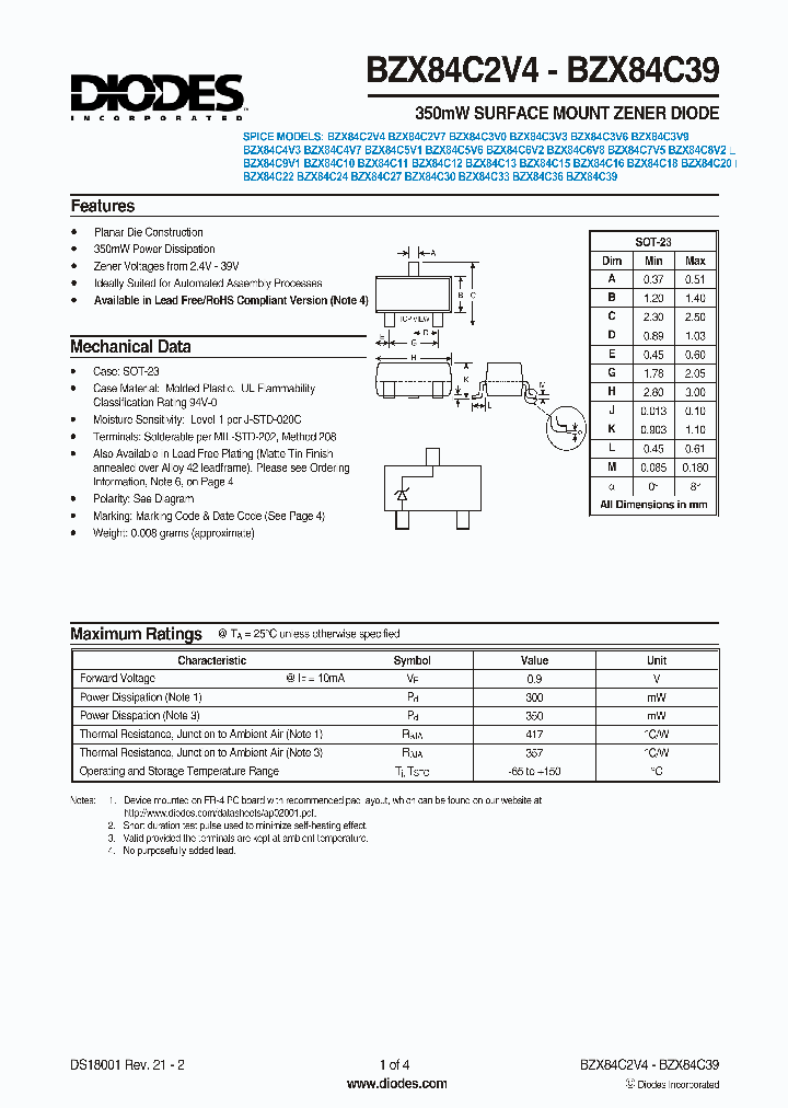 BZX84C2V4-7_6632727.PDF Datasheet