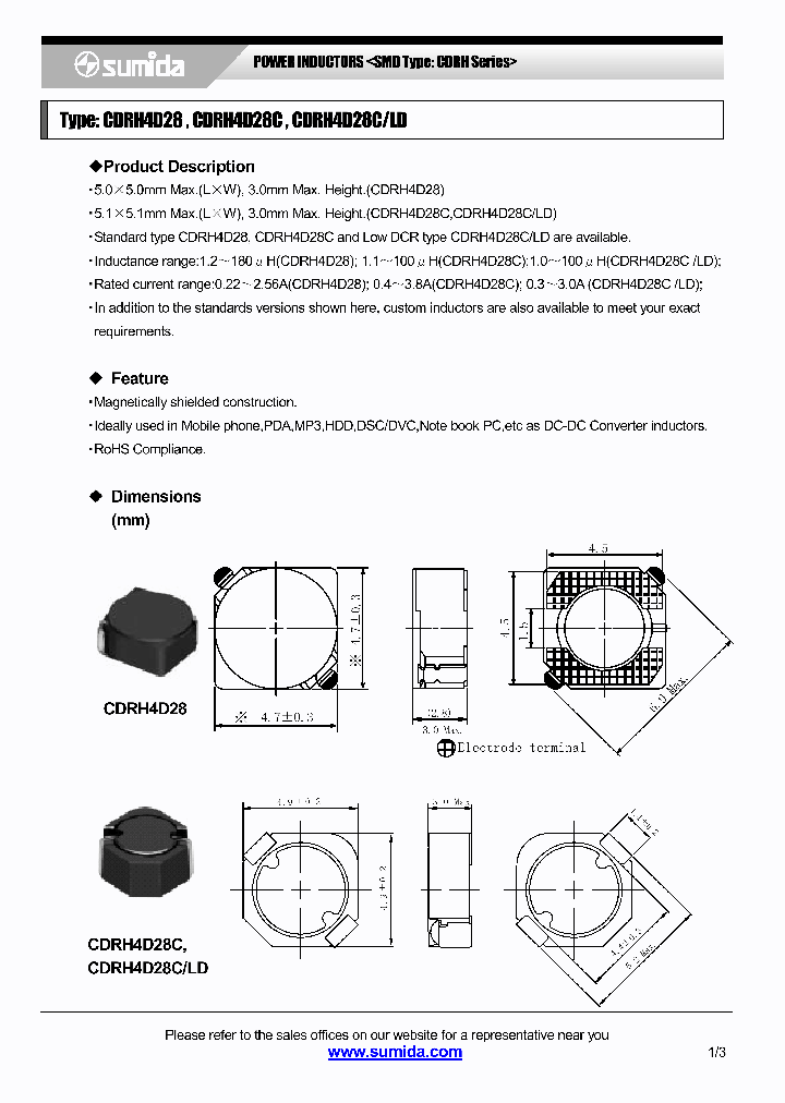 CDRH4D28CLD-3R3PC_6628119.PDF Datasheet